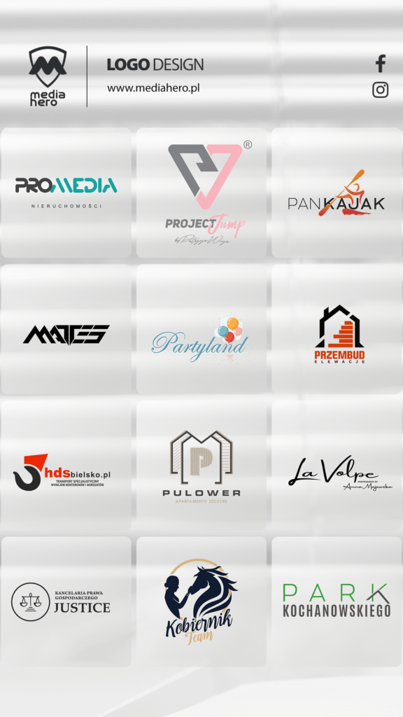 Projektowanie logo dla firm portfolio Media Hero - realizacje 6