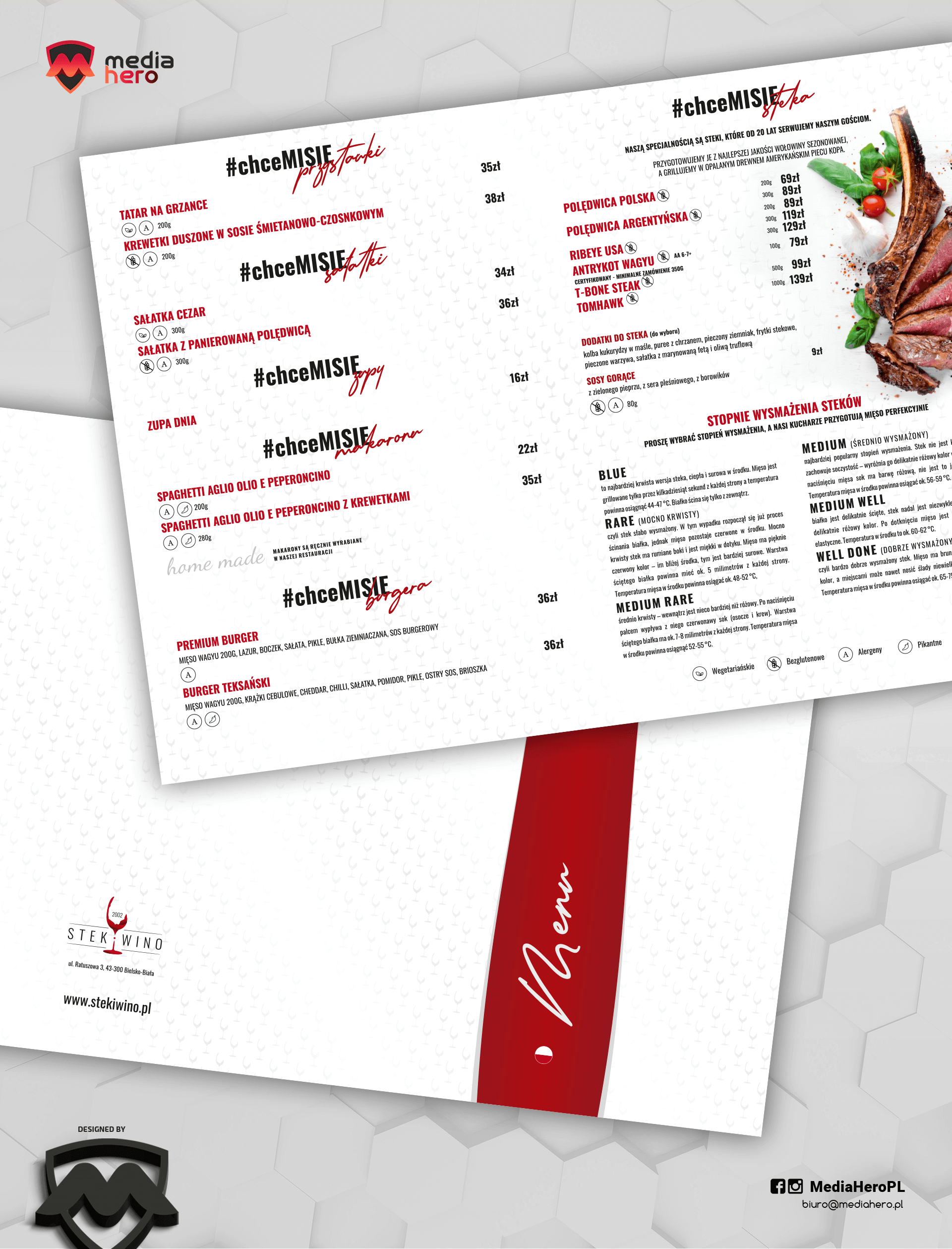 Projektowanie kart menu dla restauracji coctail bar hotelu gastronomii klubu dyskoteki 4